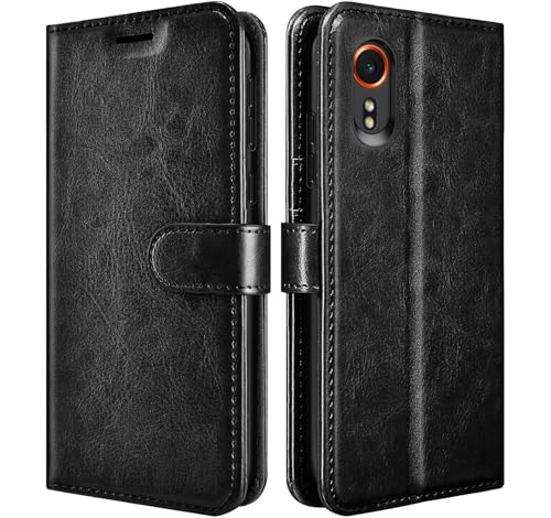 NWNK13 Schutzhülle für Samsung Galaxy Xcover7, Leder, Brieftaschenformat, Standfunktion, mit Kartenfächern, kompatibel mit Galaxy X Cover 7, Schwarz NWNK13 Schutzhülle für Samsung Galaxy Xcover7, Leder, Brieftaschenformat, Standfunktion, mit Kartenfächern, kompatibel mit Galaxy X Cover 7, Schwarz von NWNK13