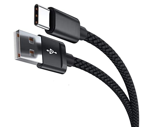 NWNK13 USB C Kabel Typ C Schnellladekabel für Motorola E20 E30 E40 E32 Android Handy Ladegerät Lead Wire Sync Kabel für Moto E20 E7 E7i Power (1m, schwarz) von NWNK13