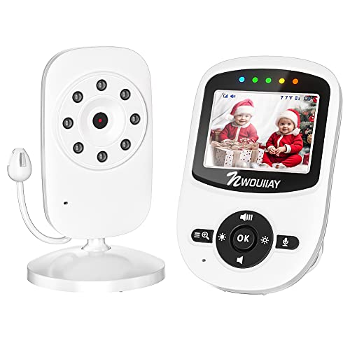 NWOUIIAY Baby Phone Baby Monitor 2.4 GHz Baby Kamera mit LCD Nachtsichtkamera HD Digital Video & Bidirektionale Intercom-Funktion von NWOUIIAY