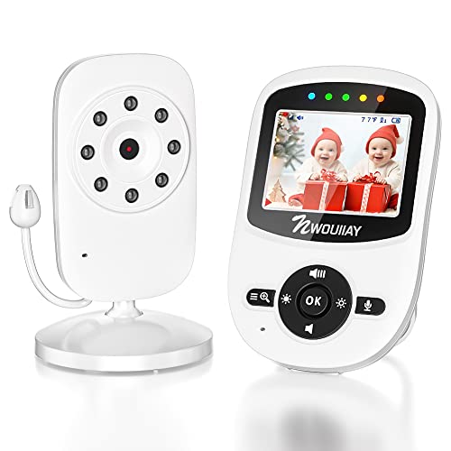 NWOUIIAY Baby Phone Baby Monitor 2.4 GHz Baby Kamera mit LCD Nachtsichtkamera HD Digital Video & Bidirektionale Intercom-Funktion von NWOUIIAY