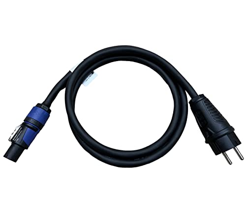 NWP Netzkabel 1,5m powerCON blau auf 230V Schuko Stecker - 3x2,5mm² - Gummischlauchleitung - NAC3FXXA-W-L Power-In (blau) von NWP