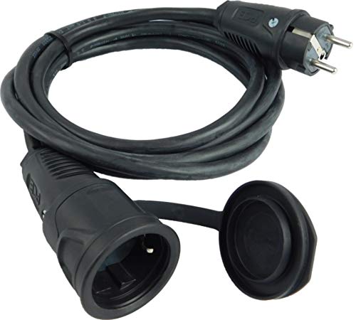 NWP Schuko Verlängerungskabel 2,5m Gummikabel - 3x2,5mm² H07RN-F - IP54 - Stromkabel für Baustelle, Garten, Industrie, Märkte, Außenbereich von NWP