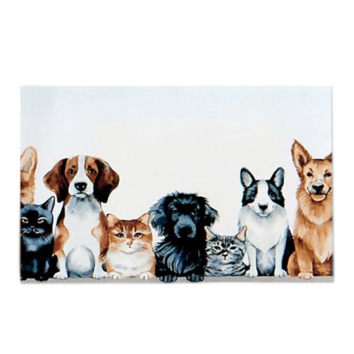Pet Squad Glänzende Gehegekarten, 8,9 x 5,7 cm, 50 Stück, Katzen- und Hundemotiv von NWP