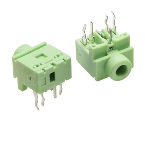 10Pcs 3.5mm 0357-5P Female Audio Connector PJ317 5Pin DIP Headphone Jack Socket PJ-317 green blue black NWPNLXEA(Green) von NWPNLXEA