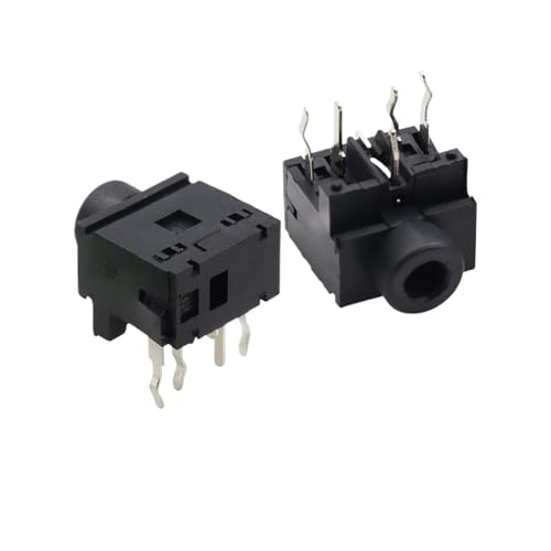 10Pcs 3.5mm 0357-5P Female Audio Connector PJ317 5Pin DIP Headphone Jack Socket PJ-317 green blue black NWPNLXEA(Nero) von NWPNLXEA