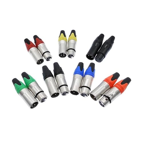 10Pcs connector audio plug microphone plug 3pin speaker connector male & female colour mic connector NWPNLXEA(Green female10pc) von NWPNLXEA