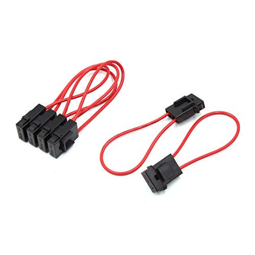Schützende Verdrahtung 6 Stücke Universal Rot Schwarz Verdrahtung Sicherungshalter Box Block for Motorrad Auto von NWPNLXEA