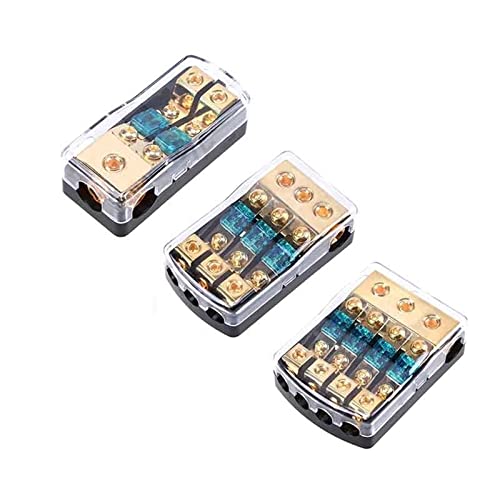 Schützende Verdrahtung Auto Audio LKW Audio Verstärker Schaltung Halter AGU Stil Stereo Verstärker Refit Sicherungsadapter 60A Regelmäßige Auto Sicherungshalter Box (Color : 3) von NWPNLXEA