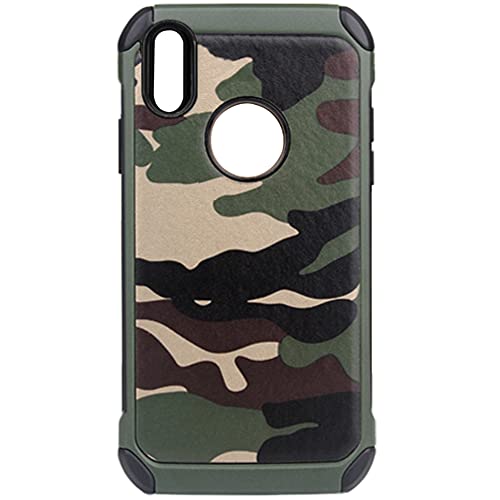 NX Schutzhülle für iPhone XR, mit Ringhalter, Camo-Grün von NX