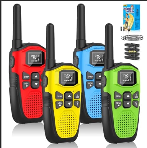 NXGKET Walkie Talkie 4er Set, Walkie Talkie Aufladbar für Erwachsene Kinder Funkgeräte,Große Reichweite 5km Walki Talki mit Li-ion Akku,Walkie Talkies VOX Taschenlampe für Freien, Camping, Wandern NXGKET Walkie Talkie 4er Set, Walkie Talkie Aufladbar für Erwachsene Kinder Funkgeräte,Große Reichweite 5km Walki Talki mit Li-ion Akku,Walkie Talkies VOX Taschenlampe für Freien, Camping, Wandern von NXGKET