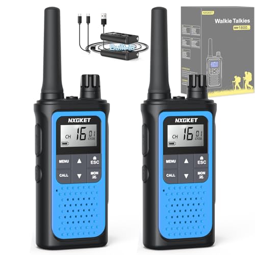 Walkie Talkie Kinder Erwachsene Spielzeug,2er Set NXGKET Große Reichweite 5km Walki Talki,Aufladbar mit 1800 Mah Akku, 16 KanäLe Funkgeräte mit Taschenlampe LED für Freien, Camping, Wandern Walkie Talkie Kinder Erwachsene Spielzeug,2er Set NXGKET Große Reichweite 5km Walki Talki,Aufladbar mit 1800 Mah Akku, 16 KanäLe Funkgeräte mit Taschenlampe LED für Freien, Camping, Wandern von NXGKET