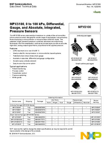 NXP Semiconductors MPX5100DP Drucksensor 1 St. 0 kPa bis 100 kPa THT Tray von NXP Semiconductors