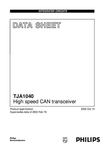 NXP Semiconductors TJA1040T/CM,118 Schnittstellen-IC - CAN-Kontroller SO-8 Tape on Full reel von NXP Semiconductors