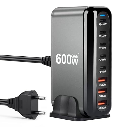 USB C Charger Block 600W 8 Port GaN3 Fast Charging Station Compatible with Laptop,ipad, iPhone 16/15/14/13 /12 Pro Max Fast Charger Pixel Note MacBook Pro/Air USB C Charger for Android USB C Charger Block 600W 8 Port GaN3 Fast Charging Station Compatible with Laptop,ipad, iPhone 16/15/14/13 /12 Pro Max Fast Charger Pixel Note MacBook Pro/Air USB C Charger for Android von NXPGKEA