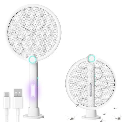 NXPUXP Electric Fly Swatter,Rechargeable Electric Fly Swatter,Faltbare 2 in 1 USB Elektrische Fliegenfalle,Mit Ladestation NXPUXP Electric Fly Swatter,Rechargeable Electric Fly Swatter,Faltbare 2 in 1 USB Elektrische Fliegenfalle,Mit Ladestation von NXPUXP