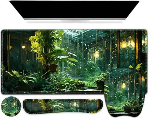 Großes Mauspad mit Handgelenkstütze, 4-in-1-Set, XXL-Mauspad für große Spiele, Tastatur-Handgelenkauflage, Maus-Handgelenkauflage, Untersetzer, Gaming-Matte für Damen und Herren, Heimbüro, Computer Großes Mauspad mit Handgelenkstütze, 4-in-1-Set, XXL-Mauspad für große Spiele, Tastatur-Handgelenkauflage, Maus-Handgelenkauflage, Untersetzer, Gaming-Matte für Damen und Herren, Heimbüro, Computer von NXZGO