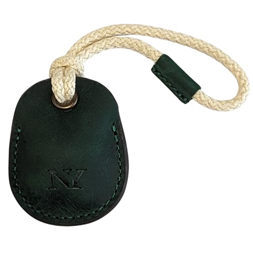 NEYYOS - Airtag Anhänger aus Echtem Leder, Air Tag Tracker, Hülle Tragbar & Schlüsselanhänger, Schutzhülle Schlüsselfinder, Holder, Keychain Halter Case für Schlusselbund (Grün, B) von NY NEYYOS