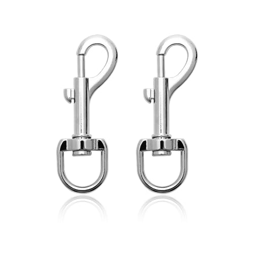 2 Stück drehbare Metallschnalle, drehbarer Karabiner, Schlüsselanhänger, Metall-Karabinerhaken, Karabiner-Drehgelenk, Hundehalsband-Drehgelenk, Karabinerhaken-Drehgelenk 2 Stück drehbare Metallschnalle, drehbarer Karabiner, Schlüsselanhänger, Metall-Karabinerhaken, Karabiner-Drehgelenk, Hundehalsband-Drehgelenk, Karabinerhaken-Drehgelenk von NYGGTYK