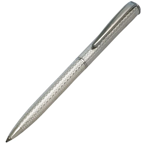 NYLOE - Kugelschreiber - 925er Sterlingsilber - Gerstenkornmuster - Wiederbefüllbar mit internationaler Standard-Nachfüllung - Handwerkliche Eleganz - Abschluss-Geschenk - Hergestellt in Italien von NYLOE Writing Instruments