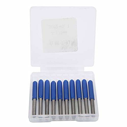 10pcs 3.175 mm Router Bit Wolfram-Stahlfräsenschneider für Holzschnitzgraven hochwertiger einfacher Schleifmaschine (30 * 0,1) von NYSUZHOUJI