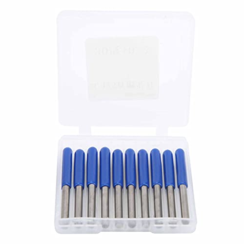 10pcs 3.175 mm Router Bit Wolfram-Stahlfräsenschneider für Holzschnitzgraven hochwertiger einfacher Schleifmaschine (30 * 0,2) von NYSUZHOUJI