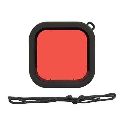ABS -Tauchen Objektivfilter Leichte kompakte Größe Unterwasserfotografie 8 Aktion Kamera Wasser verhindern (Red) von NYSUZHOUJI