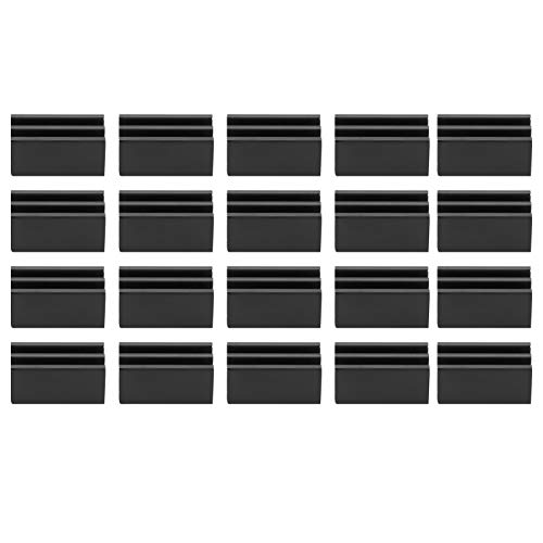 Aluminium-Kühlkörper, effiziente Kühllösung für Router, CPUs, IC-Kühler, Leiterplatten, 20 Stück, Schwarz von NYSUZHOUJI