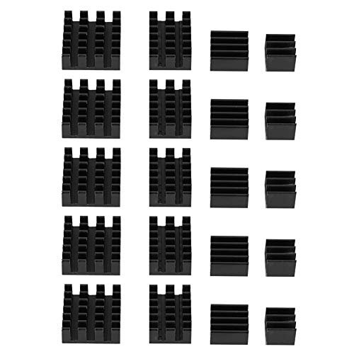 Aluminium Kühlkörper CPU -Kühler schwarz 20pcs Klebstoff 2 3 4 3b+ 4b Kit von NYSUZHOUJI