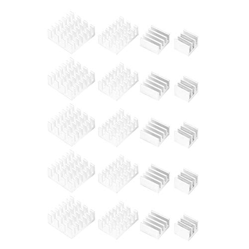 Aluminium Kühlkörper CPU Kühlerkleber 2 3 4 3B 4B 20pcs Kühlkörper CPU -Kühler CPU Kühler Aluminium zur Maximierung des Kühlluft -Acrylhülses Schwarz von NYSUZHOUJI