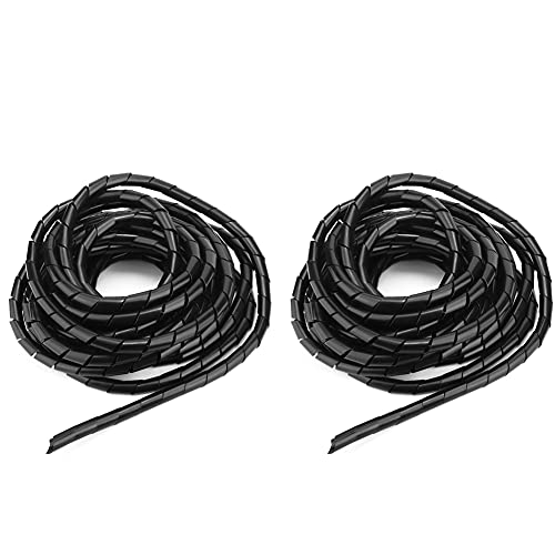 Drahts chutz Spiral PP Kabel hülle 2 Pack Kabels chutz zubehör (Schwarzendurchmesser 12 mm) von NYSUZHOUJI