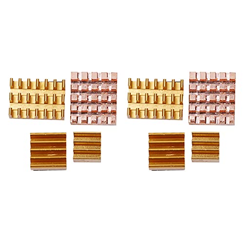 Kupfer Aluminium Kühlkörper CPU -Kühler mit Klebstoff 8pcs für 4b von NYSUZHOUJI