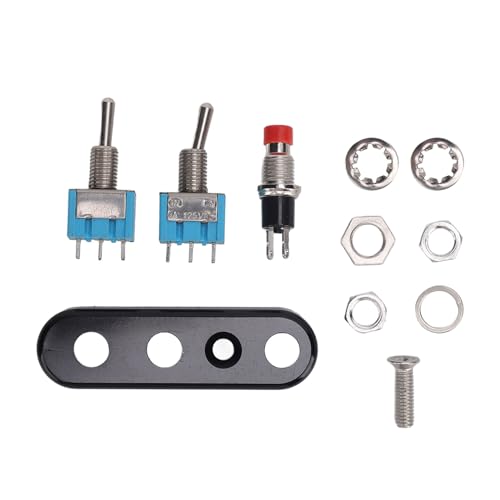 Motorrad -Lenker -Motor -Stopp -Starthebel Kill Switch Selbstreseting Design Universal Zündlautsprecher Beleuchtung Steuerschalter ATV UTV Bike (Knopfschalter und 2 oder 3 Levelschalter) von NYSUZHOUJI