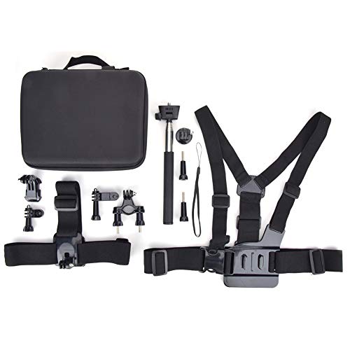 NYSUZHOUJI Action Camera Tool Set Leichtes tragbares 12 -in -1 -Zubehör -Brustband -Bracket Selfie Stick AT364 für Outdoor -Aktivitäten von NYSUZHOUJI