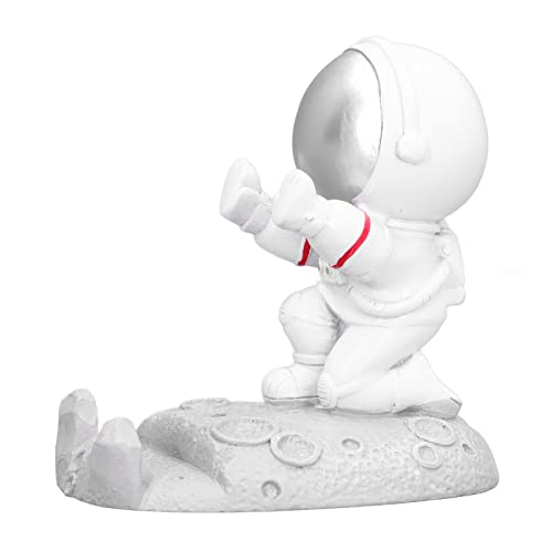 NYSUZHOUJI Mobiltelefonhalter guter Astronaut Gestalt Wohnzimmer Büro Studienraum Harz Harz (Silver Astronaut Hand Push) von NYSUZHOUJI