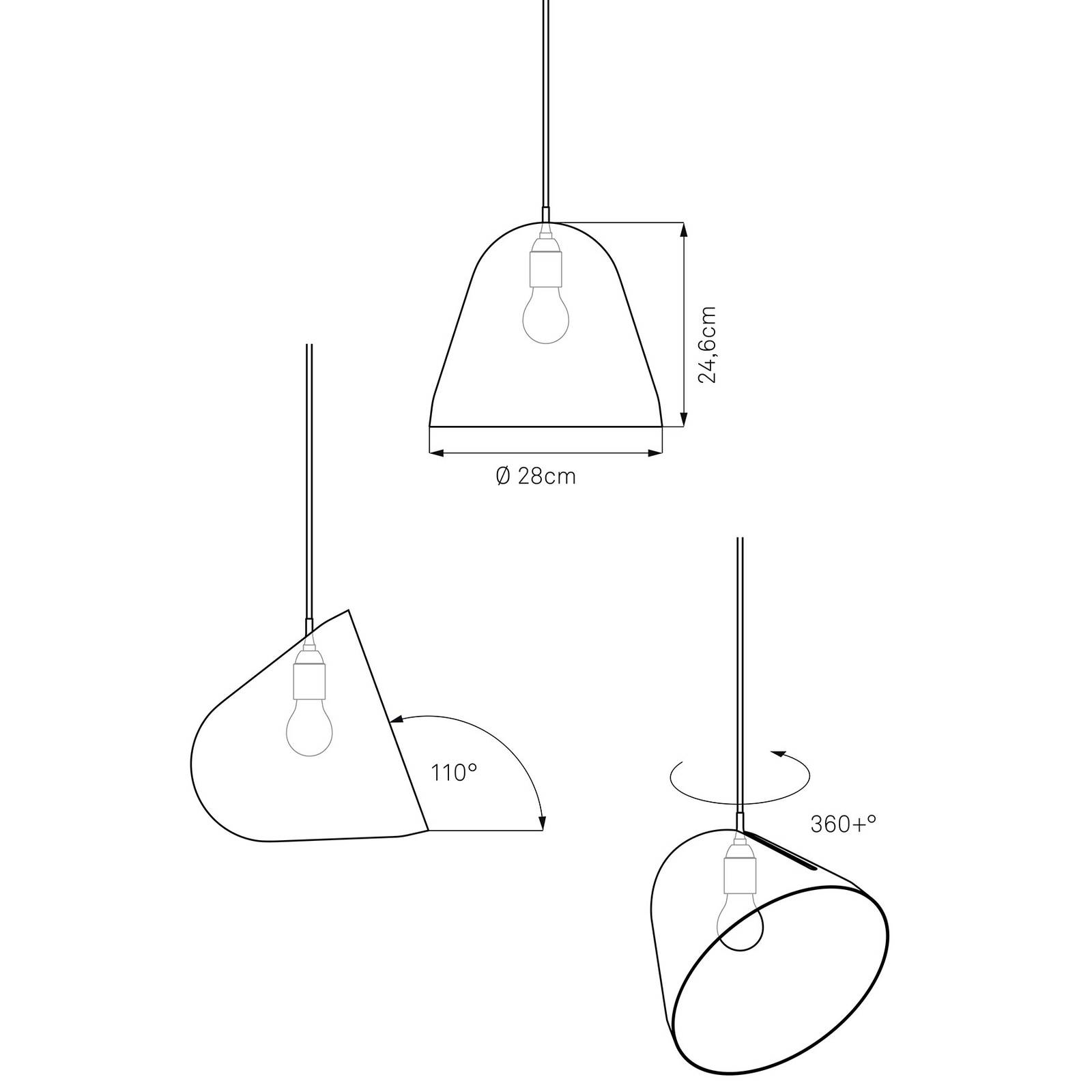 Nyta Tilt Pendelleuchte, Kabel 3m rot, grau von NYTA