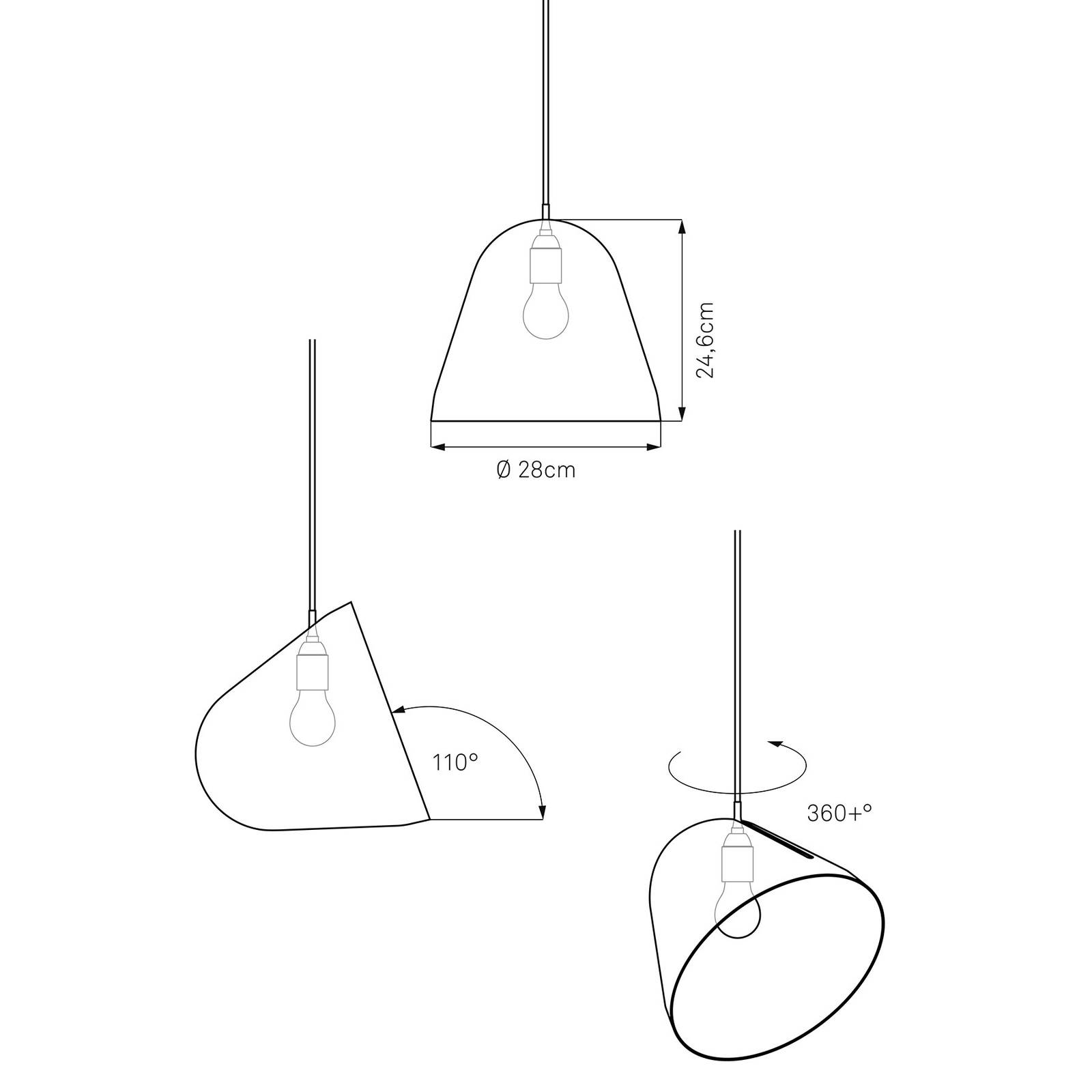 Nyta Tilt Pendelleuchte, Kabel 3m rot, weiß von NYTA