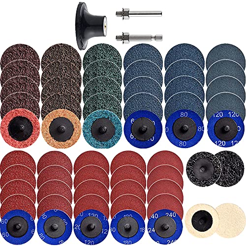 NYXCL 60 Stück Schleifscheiben-Set, 5,1 cm Schnellwechsel-Schleifscheiben mit 0,6 cm Halterungen, Schneideisen-Schleifmaschine, Oberflächenpflege, Fräser, Entfernen von Rostfarben NYXCL 60 Stück Schleifscheiben-Set, 5,1 cm Schnellwechsel-Schleifscheiben mit 0,6 cm Halterungen, Schneideisen-Schleifmaschine, Oberflächenpflege, Fräser, Entfernen von Rostfarben von NYXCL