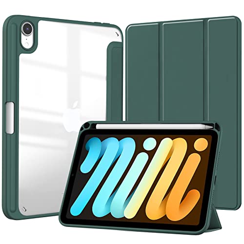 iPad Mini 6. Generation Hülle 8,3 Zoll mit Stifthalter, Smart Stand Back Case Cover für iPad Mini 6 2021, Auto Wake/Sleep von NZBZ