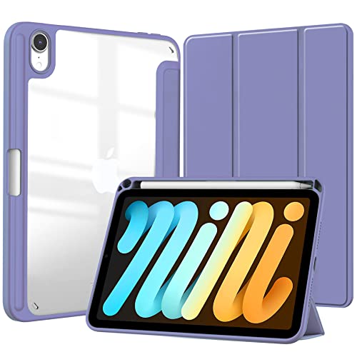 iPad Mini 6. Generation Hülle 8,3 Zoll mit Stifthalter, Smart Stand Back Case Cover für iPad Mini 6 2021, Auto Wake/Sleep von NZBZ