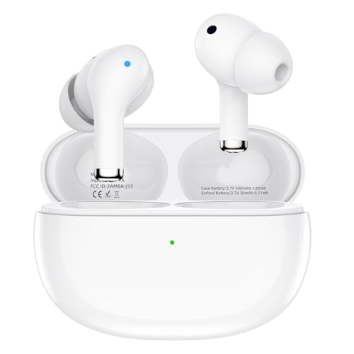 Bluetooth Kopfhörer, In Ear Kopfhörer Bluetooth mit HD Mic, Kopfhörer Kabellos Bluetooth 5.3 mit HiFi Stereo Sound, 2024 Kabellose Kopfhörer mit 40 Std Spielzeit, IP7 Wasserdicht für Smartphone von NZKEEYZI