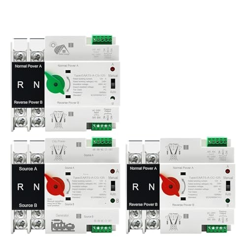 Din-Schiene 2P 4P 125A AC 110V 230V Transferschalter Elektrische Wahlschalter Power 1Pcs(City Grid-Generator,4P AC 230V) von NZNGUSHA