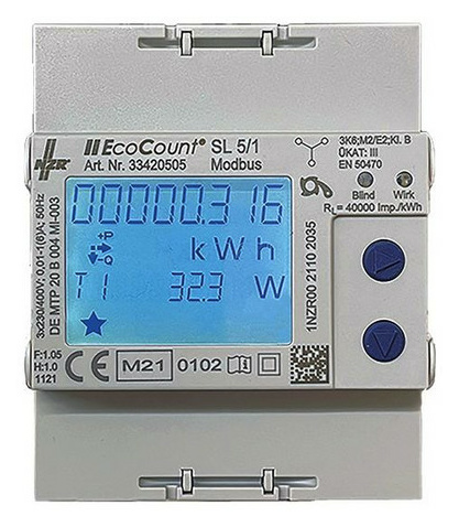 NZR EcoCount SL 5//1A M-Bus MID Drehstromz. von NZR