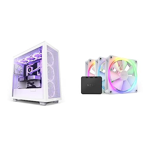 Bundle mit NZXT H9 Flow PC Gaming Gehäuse - Airflow Mesh Front - Extra GPU Lüfter - USB C & NZXT F120 RGB Dreierpackung – 3x120 mm RGB-Lüfter – 18 LEDs – Halbtransparente Lüfterblätter – Weiß Bundle mit NZXT H9 Flow PC Gaming Gehäuse - Airflow Mesh Front - Extra GPU Lüfter - USB C & NZXT F120 RGB Dreierpackung – 3x120 mm RGB-Lüfter – 18 LEDs – Halbtransparente Lüfterblätter – Weiß von NZXT