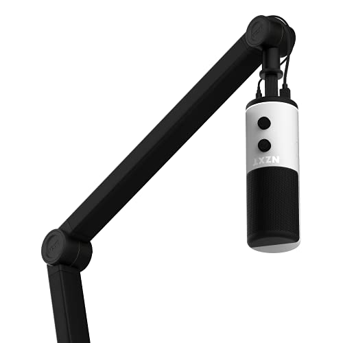 NZXT Boom Arm - AP-BOOMA-B1 - Streaming Mikrofon Boom Arm - Diskretes Aufbewahren von USB & XLR Kabeln - Glatt und leise - Kabelkanalabdeckungen - Schwarz von NZXT