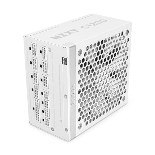 NZXT C1200 Gold ATX 3.1 - Vollständig modulares, geräuscharmes PC-Gaming-Netzteil - 1200 Watt - 80 PLUS Gold - 12V-2x6-Anschluss - Zero Fan-Modus - 100 % japanische Kondensatoren - Weiß NZXT C1200 Gold ATX 3.1 - Vollständig modulares, geräuscharmes PC-Gaming-Netzteil - 1200 Watt - 80 PLUS Gold - 12V-2x6-Anschluss - Zero Fan-Modus - 100 % japanische Kondensatoren - Weiß von NZXT