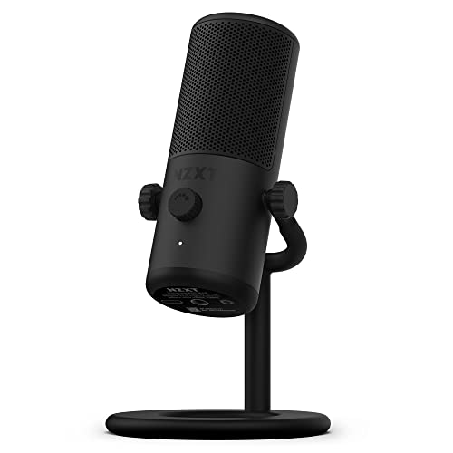 NZXT Capsule Mini USB-Mikrofon - AP-WMMIC-B1 - Hohe Auflösung – Nierenförmige Richtcharakteristik – Ideal für Streaming, Content Creation und Podcasting – Integrierter Pop-Filter – Schwarz von NZXT