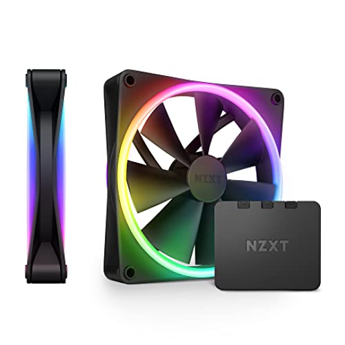 NZXT F140 RGB Duo Twin Pack - 2 x 140mm doppelseitiger RGB-Lüfter mit RGB-Controller – 20 einzeln adressierbare LEDs – Ausgeglichener Airflow und statischer Druck – Schwarz NZXT F140 RGB Duo Twin Pack - 2 x 140mm doppelseitiger RGB-Lüfter mit RGB-Controller – 20 einzeln adressierbare LEDs – Ausgeglichener Airflow und statischer Druck – Schwarz von NZXT
