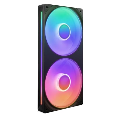 NZXT F240 RGB Core - 240 mm Einzelrahmen-Lüftereinheit mit 2 x 120 mm RGB-Lüftern - Drehzahl- und Beleuchtungssteuerung - Hoher statischer Druck und Luftstrom - 8 aRGB-LEDs pro Lüfter - Schwarz NZXT F240 RGB Core - 240 mm Einzelrahmen-Lüftereinheit mit 2 x 120 mm RGB-Lüftern - Drehzahl- und Beleuchtungssteuerung - Hoher statischer Druck und Luftstrom - 8 aRGB-LEDs pro Lüfter - Schwarz von NZXT