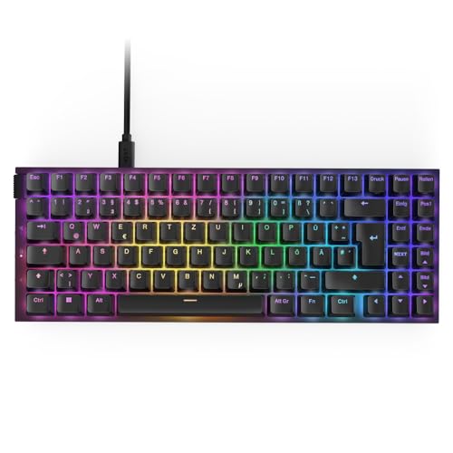 NZXT Function 2 MiniTKL - 2024 Optische Tenkeyless Gamingtastatur | RGB beleuchtet | 8K-Abfragerate | Lineare Opt. Switches | Einstellbare Auslösung | Hot-Swap | Gaming Keyboard | Schwarz DE (QWERTZ) von NZXT