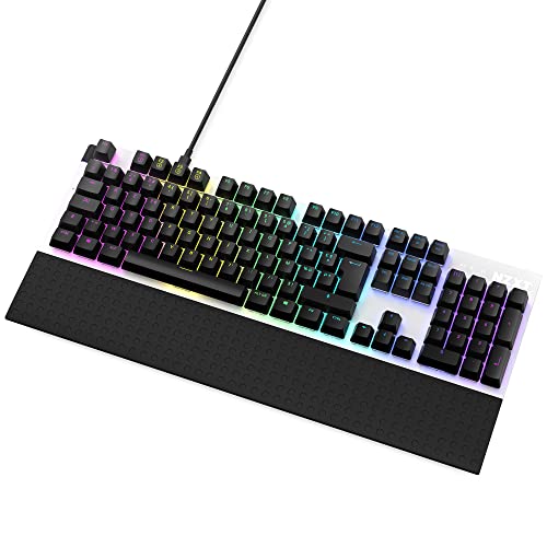 NZXT Function Mechanische PC Gaming Tastatur - beleuchtet - lineare RGB Schalter - MX kompatible Schalter - Hot Swap - robustes Aluminium Cover - Mechanical Gaming Keyboard | FR (AZERTY) Weiß von NZXT